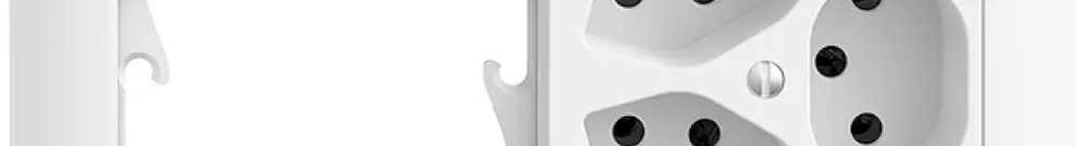 UP-Kombination EDIZIOdue 1×2 weiss leer + 3×T13S 