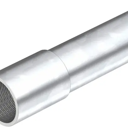 Tube acier Bettermann M25 avec filetage galvanisé zingué 