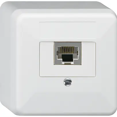 Scatola di raccordo AP basico 1×RJ45s bianco 62×62×36mm 