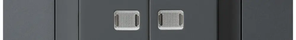Interruttore pulsante luminoso INC kallysto.trend 1/3+3/1 con 2 lenti antracite 