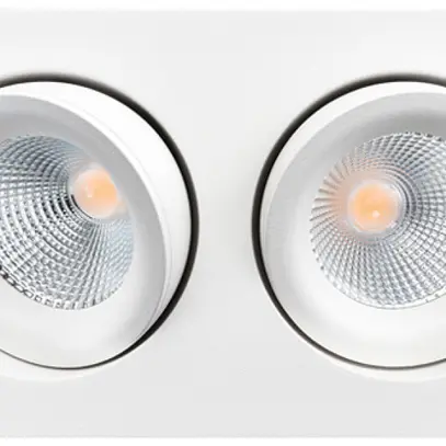 Downlight LED SG Junistar Lux Square 2×7W 1180lm 930 IP20/IP44 42° VAR 175×95 bc 
