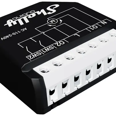 Actionneur de jalousie RF INC Shelly Wave Shutter Z-Wave 1 10A AC 2×entr 