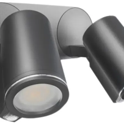 Spot Steinel DUO PIR GU10 con LED 3000K 2×520lm 2×7W IP44 antracite 