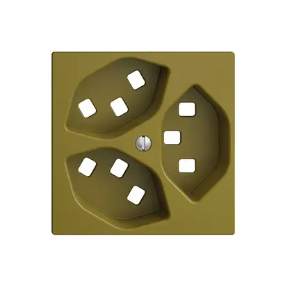 Kit frontal EDIZIOdue olive 60×60mm 3×T23 