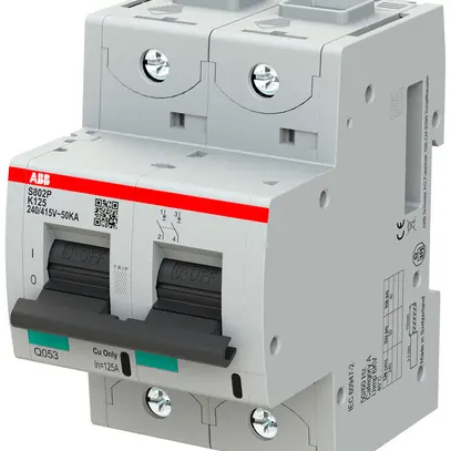 Disjoncteur ABB S802P-K125 2P 400V K-125A 50kA 3.5UM 