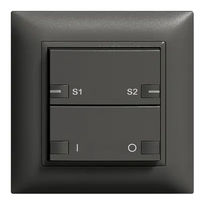 Tasto INC ZEP ON-OFF scena 1c/2t staz.centr/sec. EDIZIOdue nero 
