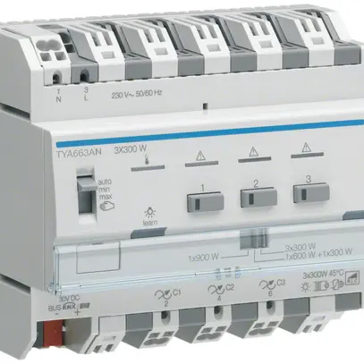 Actionneur-variateur AMD Hager TYA663AN KNX system 3×300W 6UM 