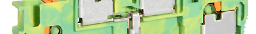 Morsetto a 2 piani PE CLIPLINE 0.14…1.5mm² verde/giallo 