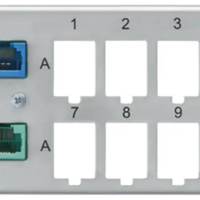 Module de base HA HMS 12×RJ45 Keystone, DSL, TV-/Sat, gris 