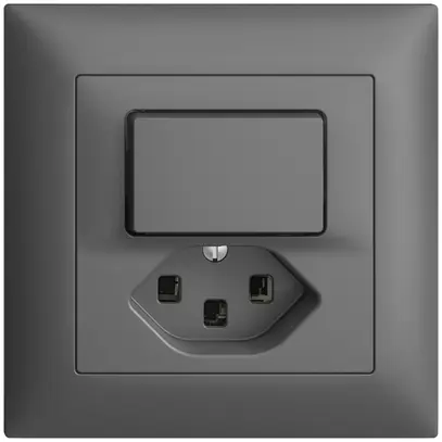 Combinazione INC 3/1L+T23 16A EDIZIOdue grigio scuro 