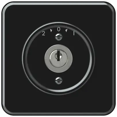 Pulsante rotativo INC origin con cilindro 1P 2>0<1 10A 230V 92×92mm nero 