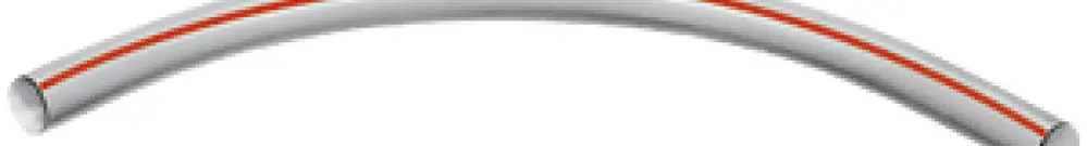 Coude Symalit Chiaro 45° PE avec bandes rouges 60mm gris 