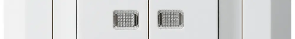 Interruttore pulsante luminoso INC kallysto.line 1/3+3/1 con 2 lenti bianco 
