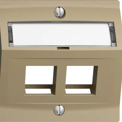 Kit montaggio EDIZIOdue F, con cappa di uscita obliqua, per 2×Keystone, sand 