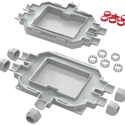 Boîte de dérivation Raytech FOXBOX avec gel, 5 entrées, presse-étoupe IP68 gr 