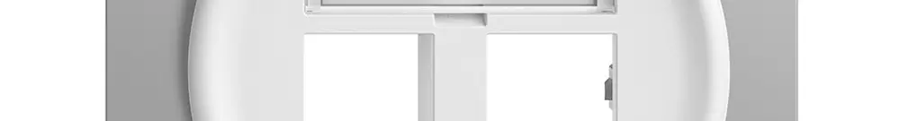 Kit montaggio ENC Sdue QM, uscita dritta 2×RJ45 freenet bianco 