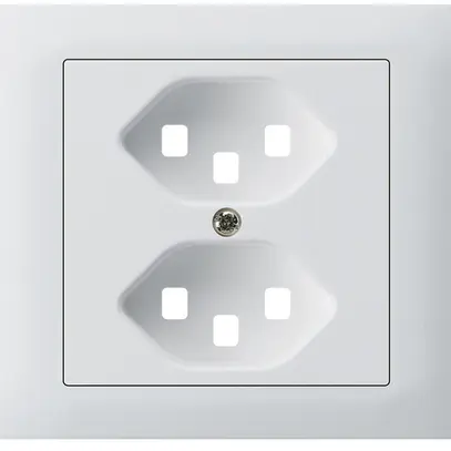 Kit frontal INC Hager kallysto pour prise G3 2×type 23 cadre enfichable blanc 