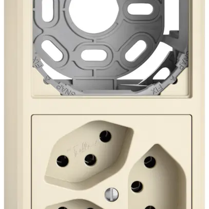 Combinaison AP EDIZIO.liv SNAPFIX® 2×1 140×74mm vide+3×T13 crema 