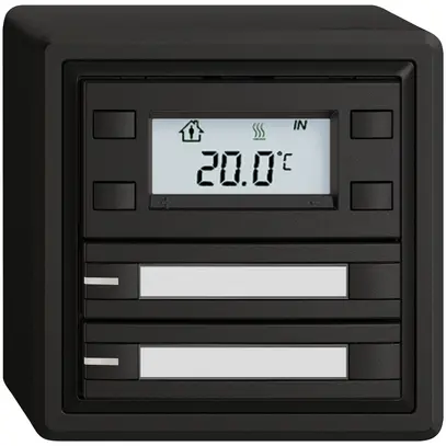 Poussoir RTH AP EDIZIO.liv SNAPFIX® a.RGB-LED étiqu.2×touches comm.2T no 