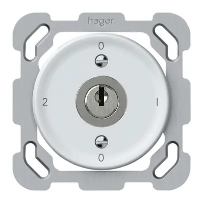 Interruttore a chiave INC origin commutatore 2/1L 16A 250V 0-1-0-2 77×77mm bi 