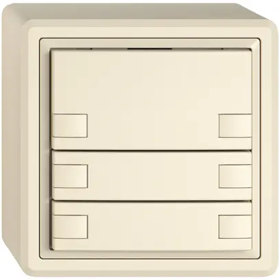 Pulsante KNX RGB AP EDIZIO.liv SNAPFIX® sensore temp.s.LED 3× com.2T cr 