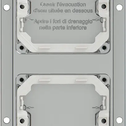 Intestazione AP ELEMENT 2×1 alluminio 2 ingressi 
