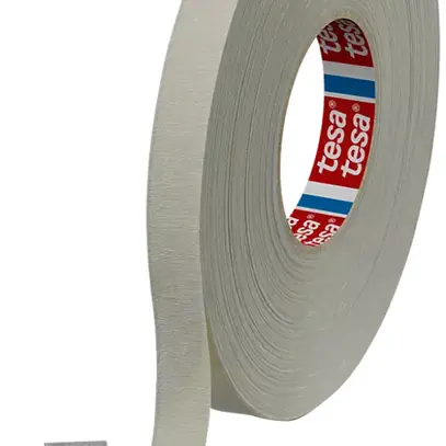 Nastro adesivo bilaterale Tesa Bandfix, crespato, carta protett.bianca, 6mm×50m 