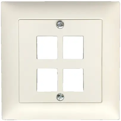 Prise de raccordement ENC ELBRO Keystone, design EDIZIOdue, 4×, vide, blanc 