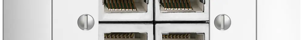 UP-Anschlussdose 4×RJ45/s 4P getr. EDIZIOdue weiss ITplus 