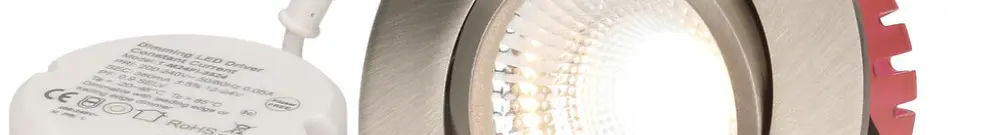 Spot LED INC maxLUCE SOLVO-IP65 8W 230V DIM 750lm 930 trou Ø80mm 38° IP65 nickel 