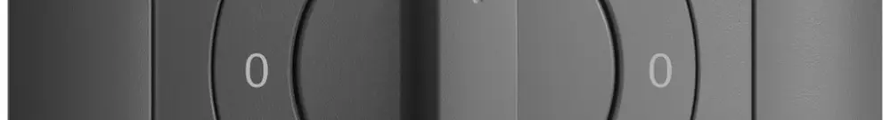 Frontset 0-Jour-0-Nuit EDIZIOdue dunkelgrau 88×88mm für Drehschalter 