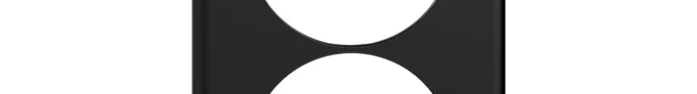 Placca di copertura STANDARDdue 2×1 2×Ø58, nero 