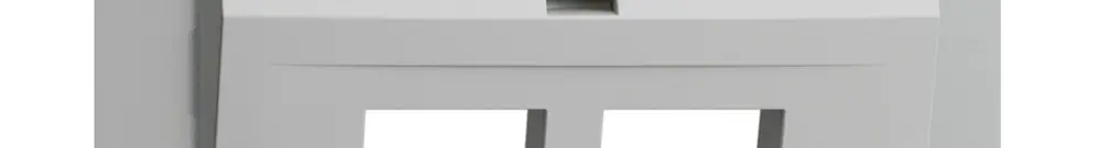 Kit montaggio INC Edue FM, c.cappa d.uscita obliqua, p.2×Keystone, grigio chiaro 