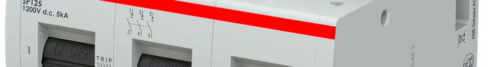 Disgiuntore ABB S803PV-SP125 3P 1200VDC 125A 5kA 4.5UM 