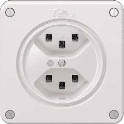Presa NEVO, 2×T23, c.LED, bianco 