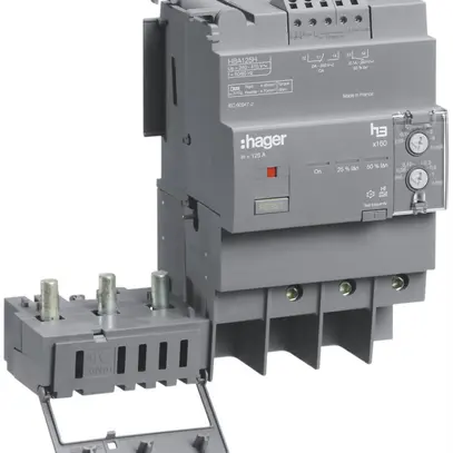 Bloc différentiel Hager x160 Idn 0.03…6A 125A 3L montage latéral 