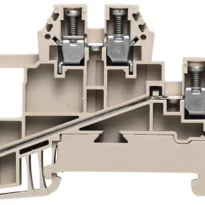Morsetto a più piani WM WDK /S/L/L connessione a vite 2.5mm² 2 piani beige 