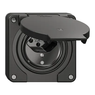 Prise NUP NEVO, 1×T13, IP21, a.LED, noir 