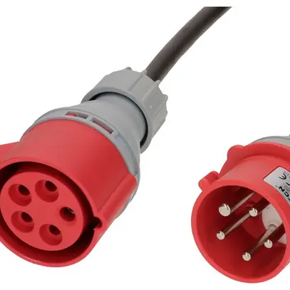 Prolunga MH CEE 16A/CEE 16A rosso 400V H07RN-F5G1.5mm² GDV 10m IP44 nero 