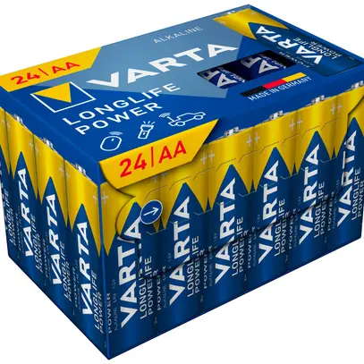 Batterie VARTA Consumer Longlife Power AA alcaline Mn 1.5V boîte à 24 pièces 