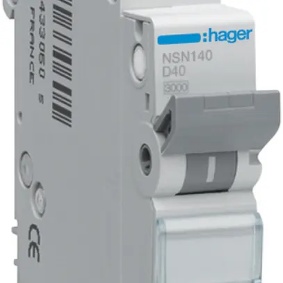 Disgiuntore Hager MCB 1P 415V tipo D 40A 1UM 