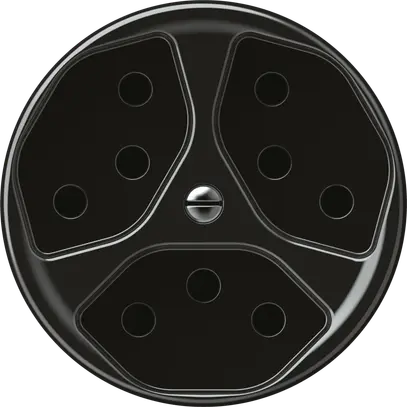 Presa origin 3×tipo 13 10A 230V 60×60mm nero 