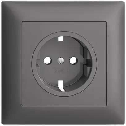 UP-Frontset Feller EDIZIOdue für Schuko-Steckdose 88×88mm dunkelgrau 