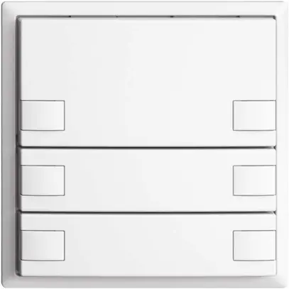 Poussoir ENC KNX 3× EDIZIOdue blanc RGB sans LED avec insert papier 