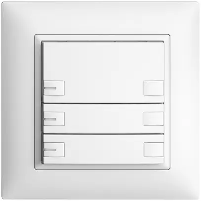 Pulsante INC KNX 3×EDIZIOdue bianco RGB con LED 