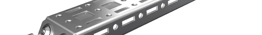 Guida profilata Rittal AX 2394.300 45.5×10mm grigio 