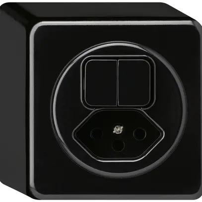 Combinazione AP basico 2×AR/1L +tipo 13 nero 