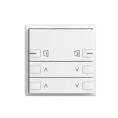 Plaque frontale EDIZIOdue zepAIR moteur 2C S1/S2 avec LED blanc 