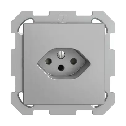 UP-Steckdose EDIZIOdue T13 silver mit Shutter 