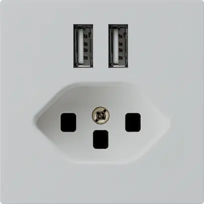 Presa 2×USB & T23 kallysto A 2400mA grigio chiaro 
